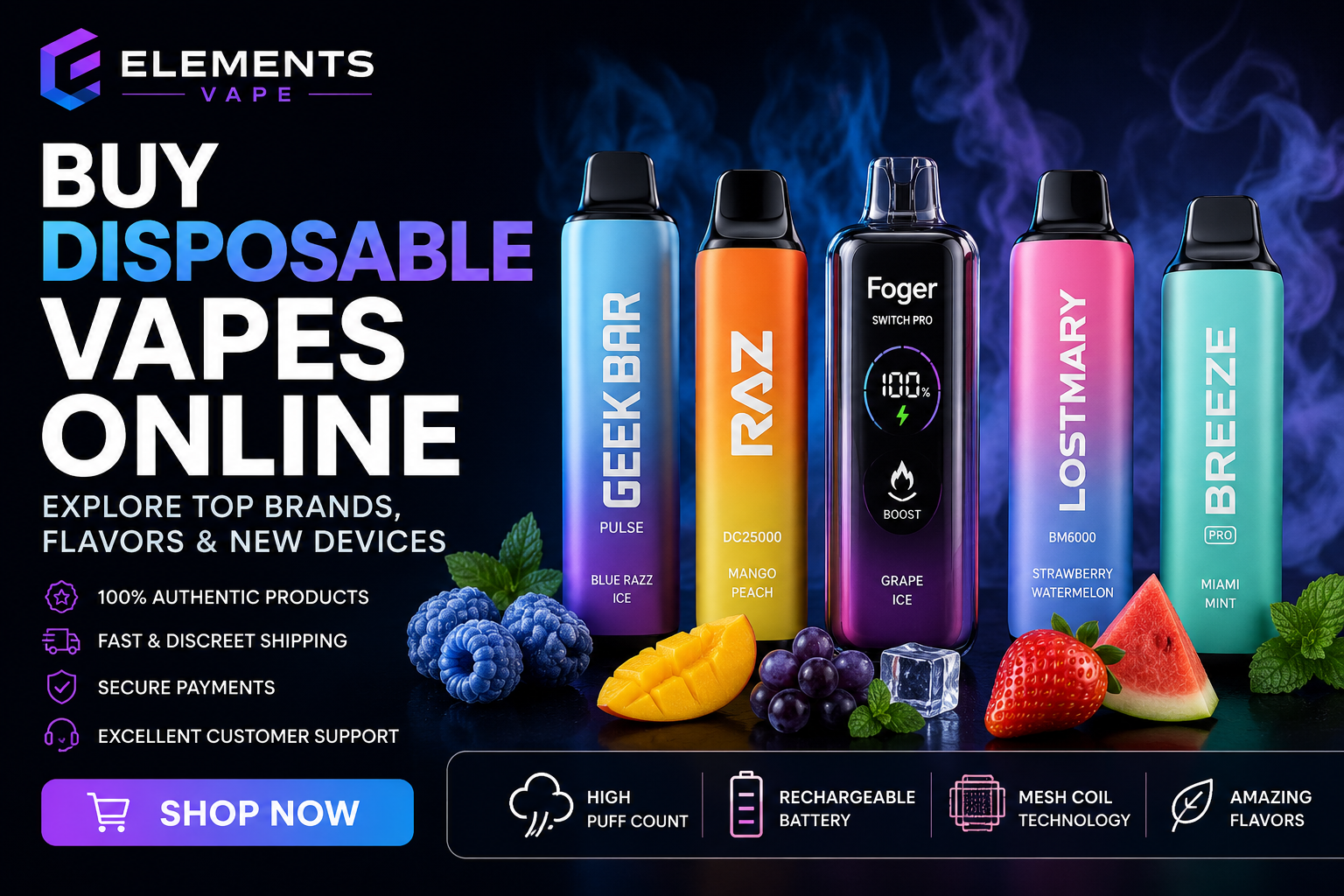 https://elementsvape.com/disposables/ Looking to buy disposable vapes online?