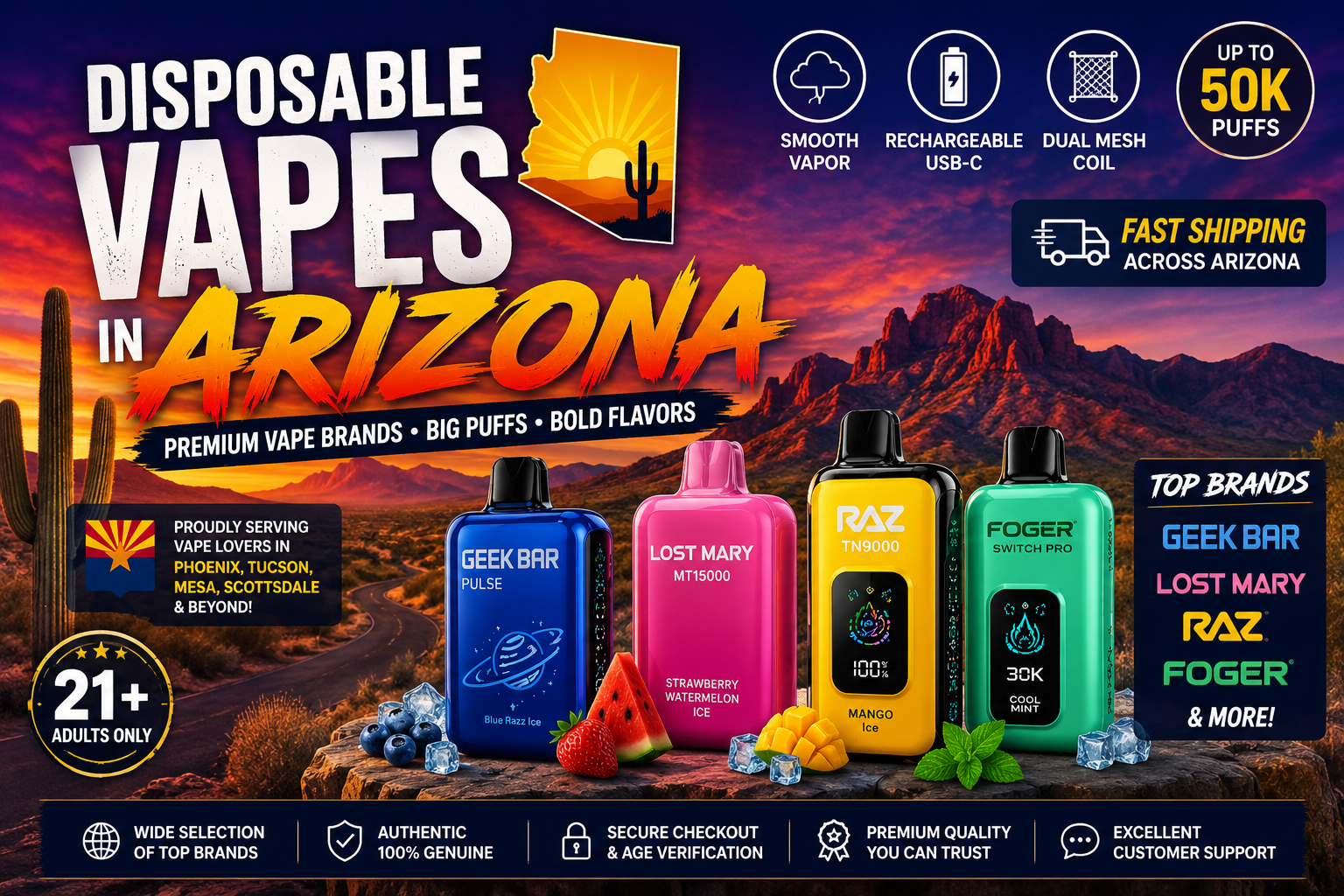 Disposable Vapes in Arizona &ndash; Discover Premium Vape Brands Online