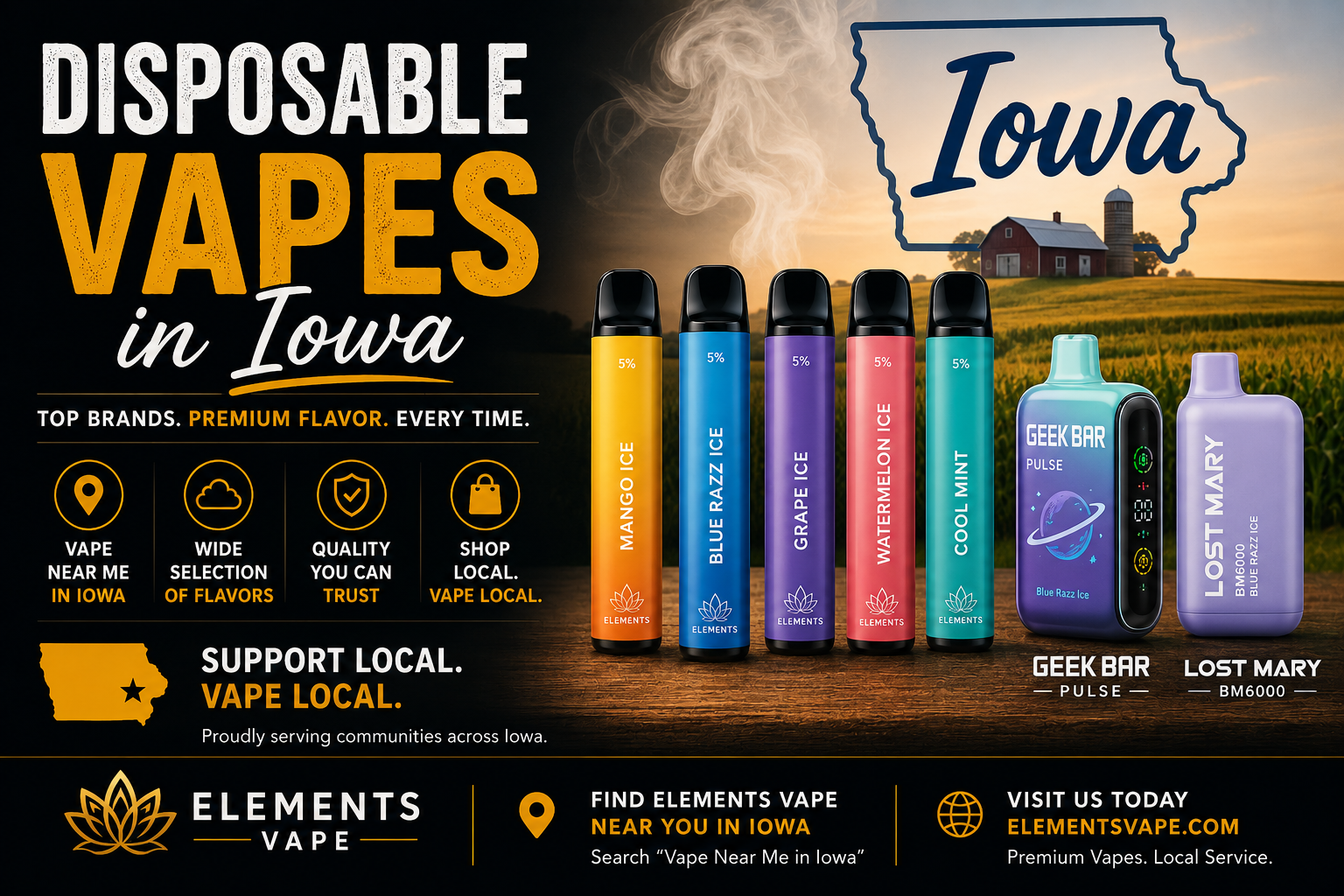 elements vape delivery in IOWA